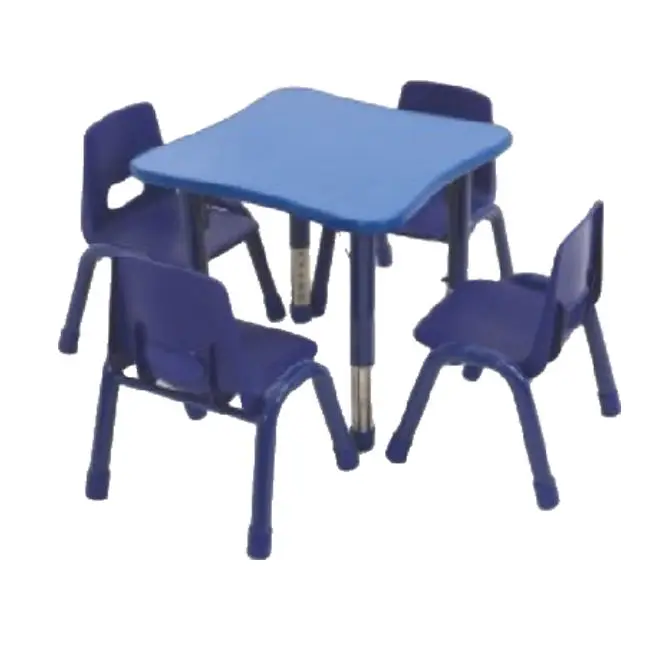 6人用ラウンドテーブルチェアセットプラスチックキッズテーブルと