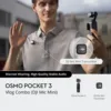 Combo Vlog Pocket 3 (Trasmettitore Mini DJI Mic Infinity Nero)