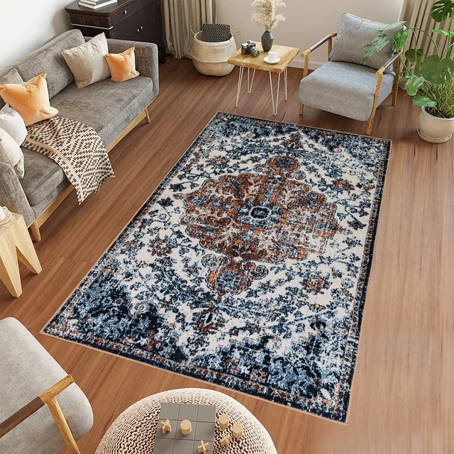 Area rugs washable custom shaped rugs for living room bedroom boho area rug