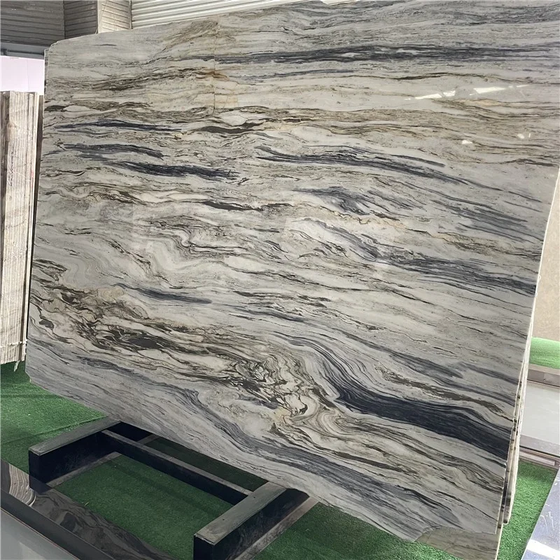 product luxury natural silk impression marble slabs for villa and hotel background wall decoration-5