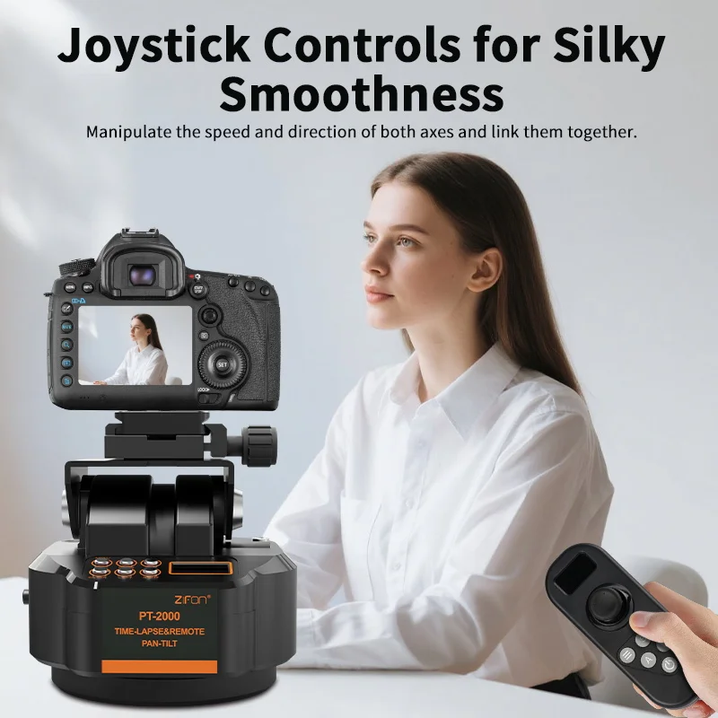 ZIFON YT2000 Trépied Caméra Panorama Tête AI Suivi Visage - Modèle Amélioré 2KG Avec Télécommande