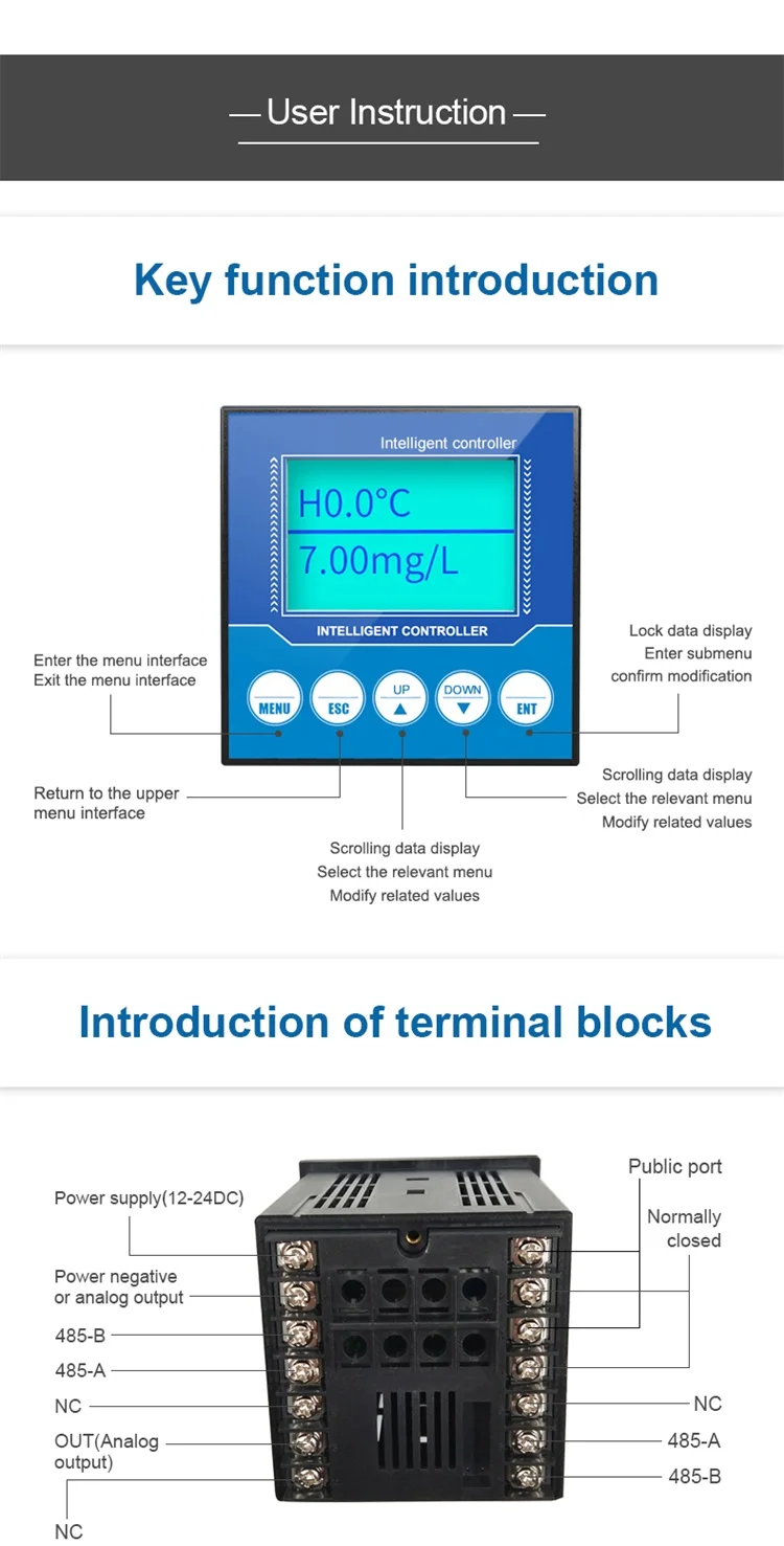 Aquaculture Digital Water Quality Monitoring Optical Dissolved Oxygen Meter Tester Water Quality