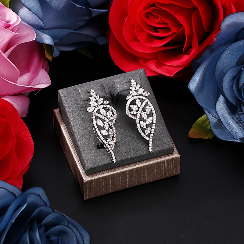 Dubai Famous Cubic Zirconia 4pcs Jewelry Set Crystal Bridal Wedding