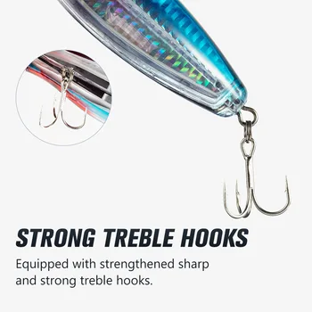 Manufacturer Wholesale Stainless Steel Surface-Walking Popper 12cm/43g Artificial Hard Bait Rattling Beads Lure – Popper – view 5
