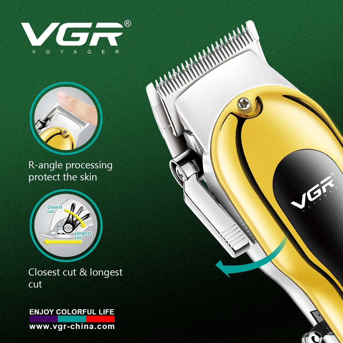 Cortar Cabelo Lider Maquina Cortar Pelo VGR V-680 Professional