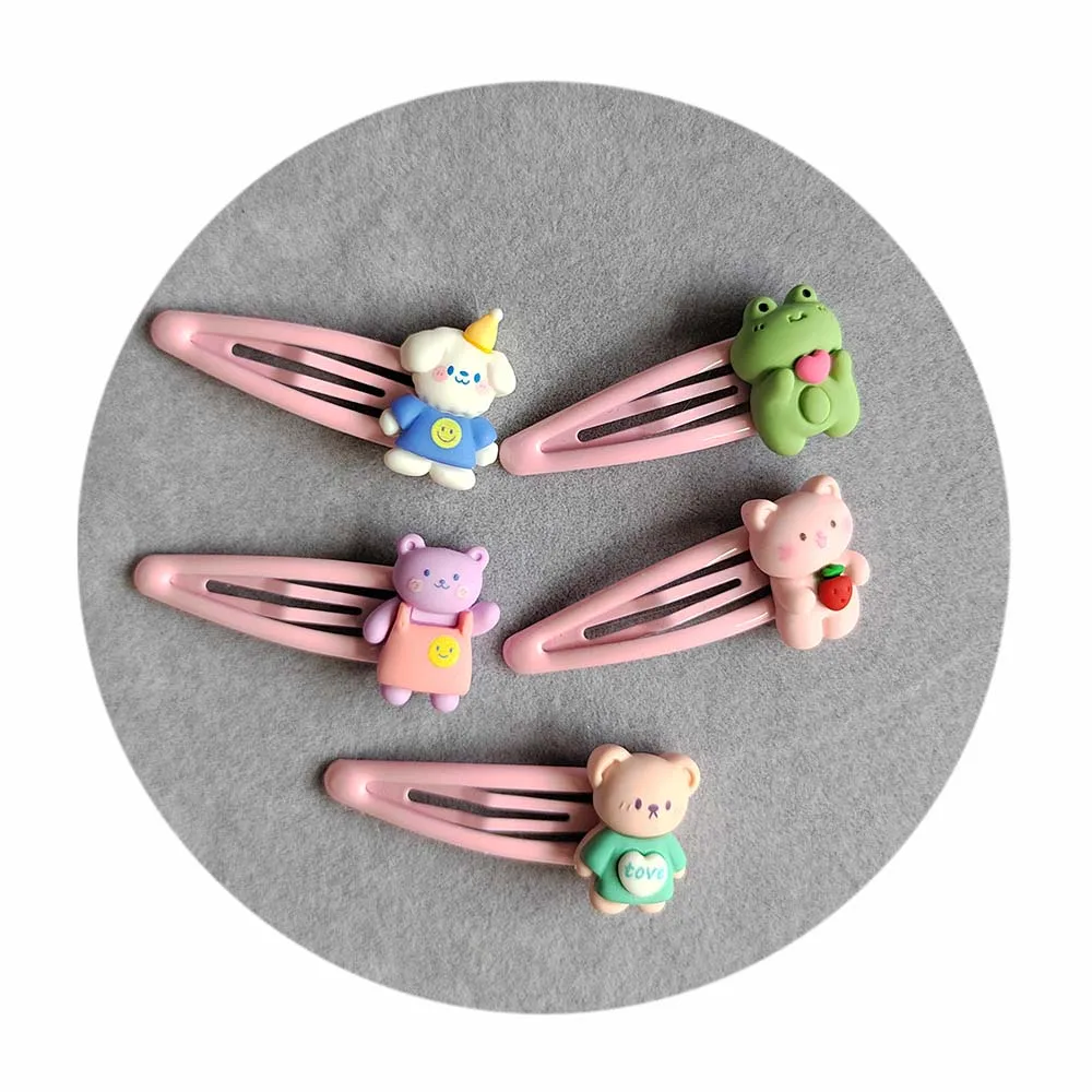 アニマルヘッドドレスピース/ロット女の子用ヘアクリップBBヘアピン