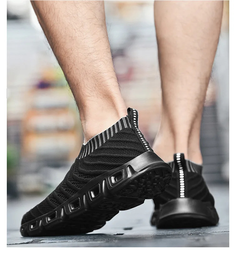 Men'S Summer Large Size Sports 45 Slip-On Socks Design 46 Breathable Fly-Knit Uppers 47 Running Shoes 11