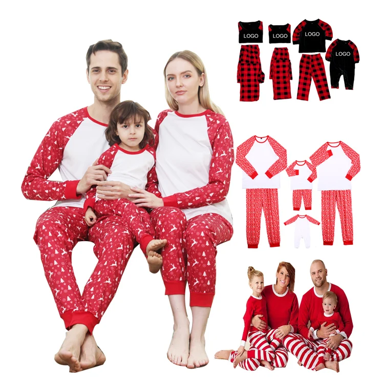 2022 New Christmas Pyjamas Pajamas Pjs Custom Blank Support