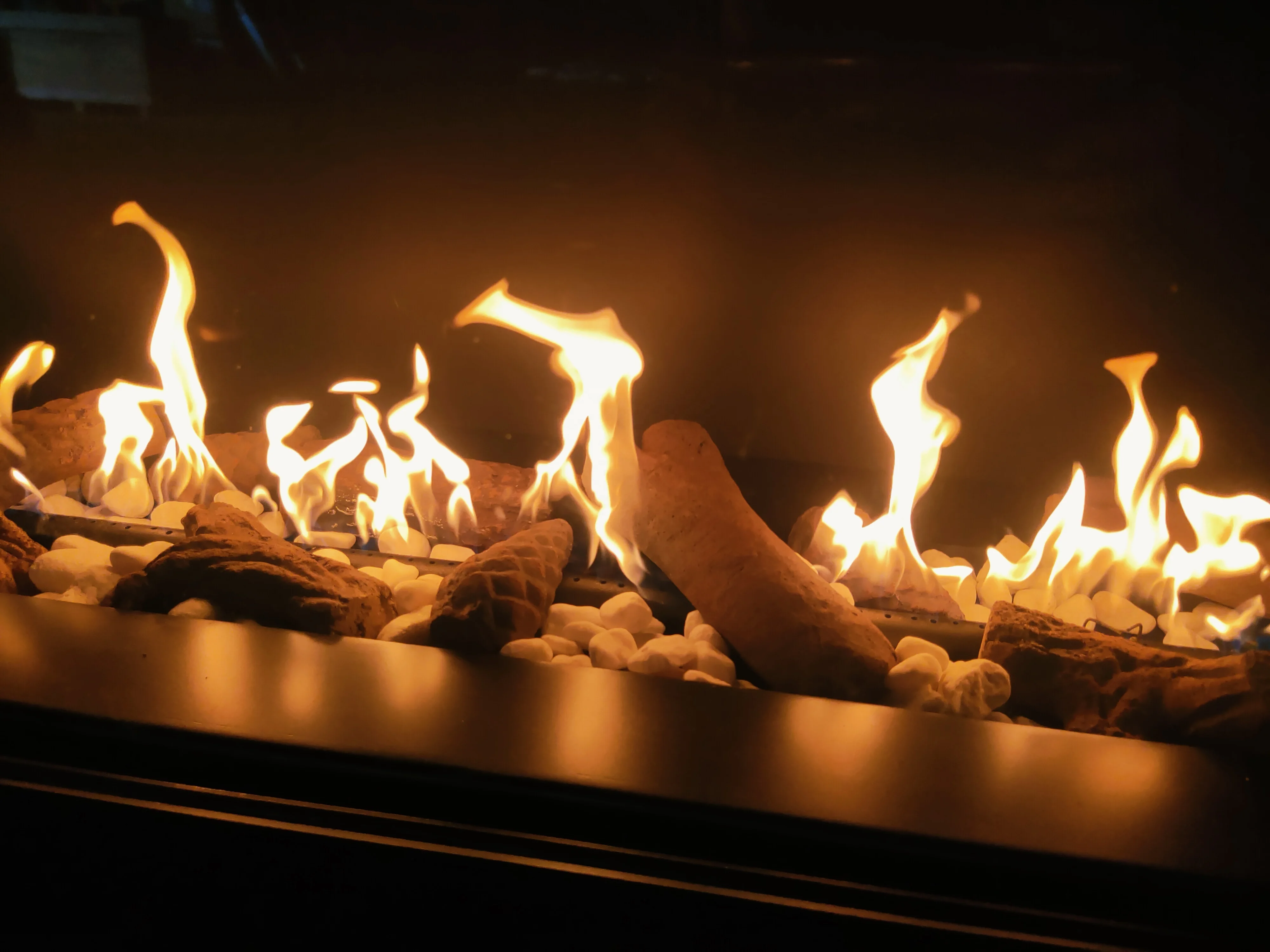 Customized Any Size Cheap Household Gas Fireplace Two-Sided Gas Fireplace Vented Remote Control Rectangle Gas Fireplace