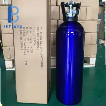 DOT規格 シームレス鋼・アルミニウム製ガスボンベ（20LB／13.4L：O2／N2／Ar／CO2／ヘリウム対応）