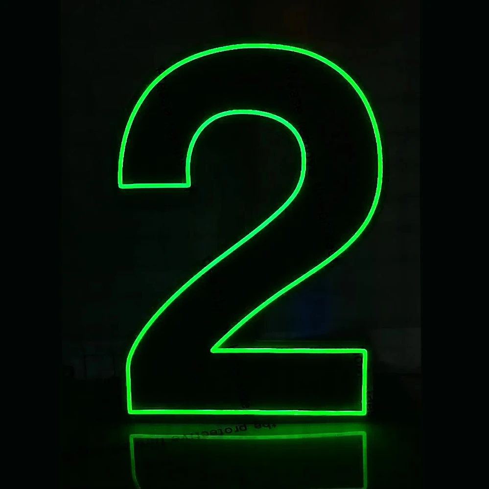 Winbo Free Design Rgb Neon Led Numbers Signs Standing And Hang