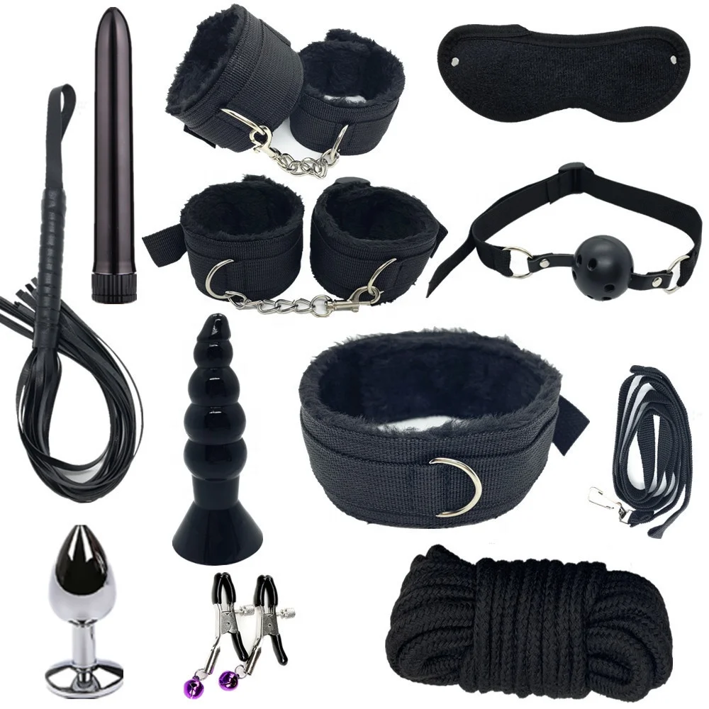 Wholesale BDSM Kits Adults Sex Toys For Women Men Handcuffs Nipple Clamps Whip Spanking Sex Metal Anal Plug Vibrator Butt Bdsm Bondage Set From m.alibaba