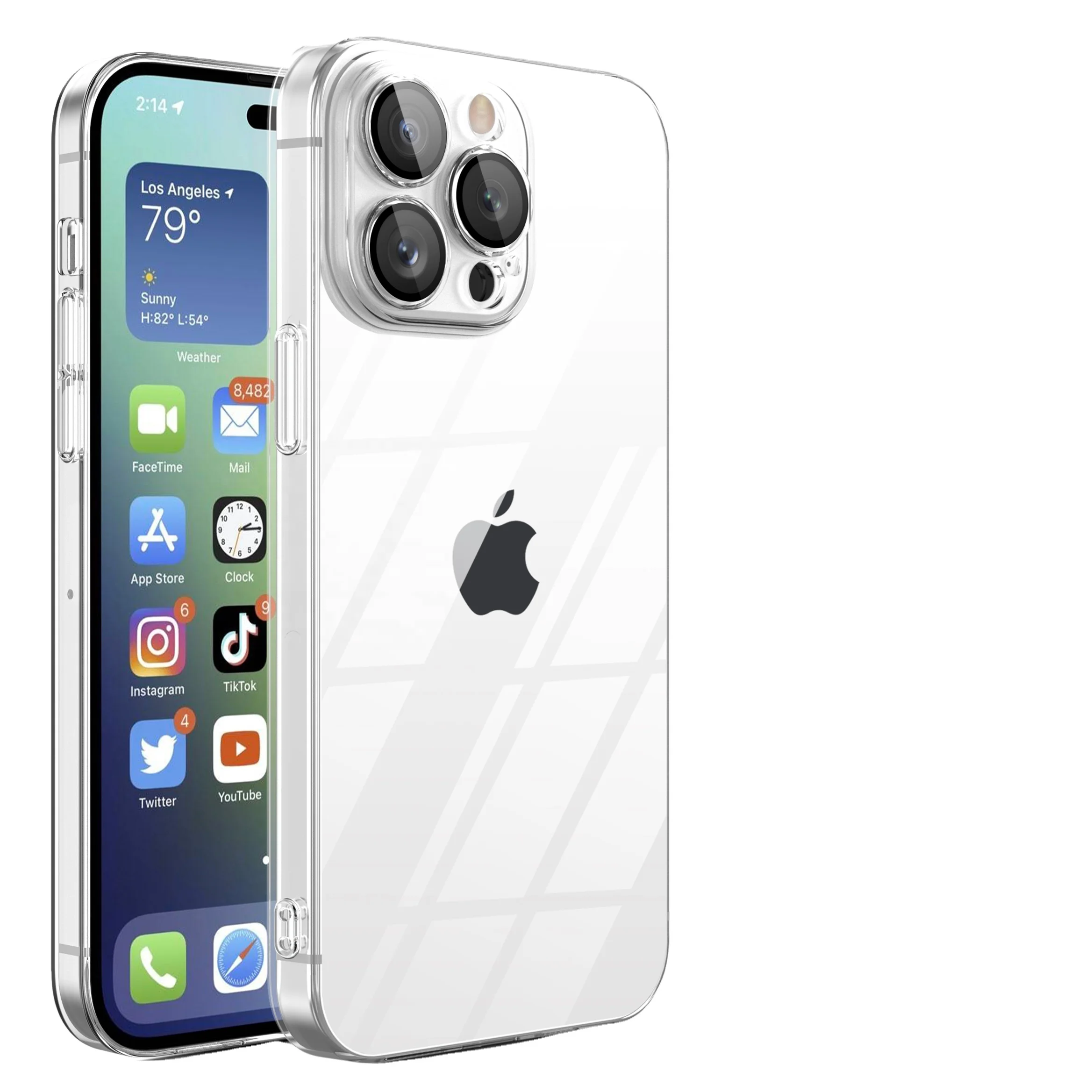 New Plating Fine Hole Phone Case Camera Film 360 Air Bag Safe Mobile Phone Cover Hard Pc Case