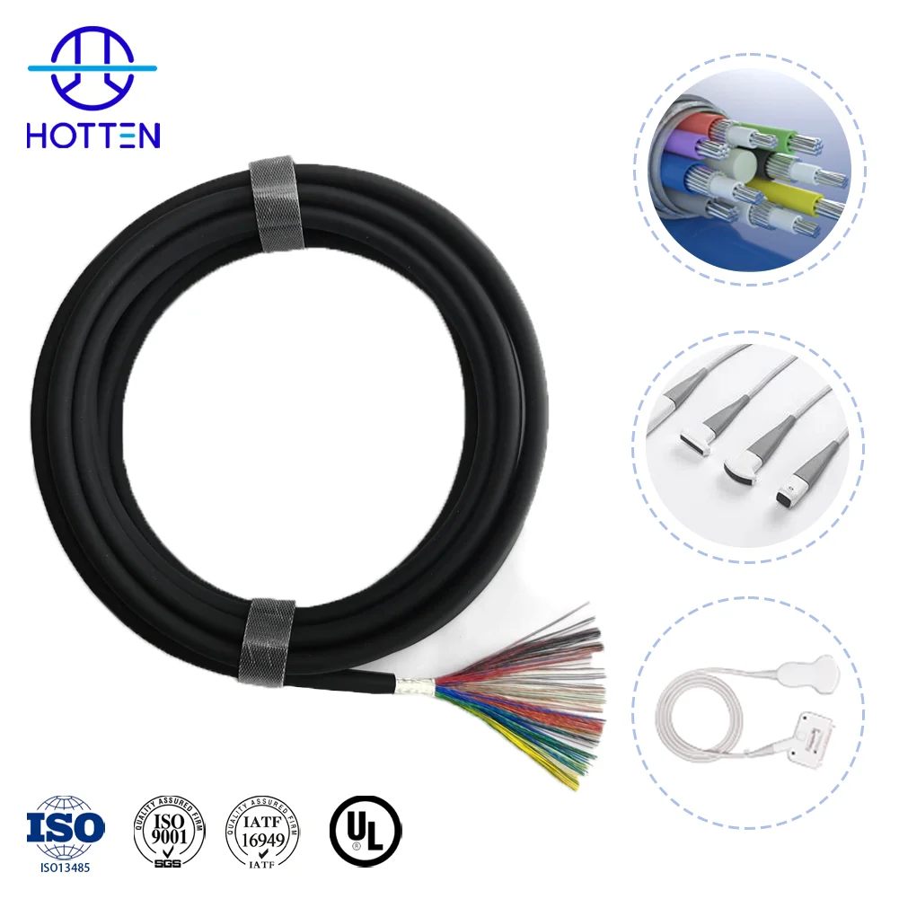 Industrial 132 Cores Ultrasound Cable Wires Cables & Cable Assemblies for Medical Applications Tinned Copper Conductor
