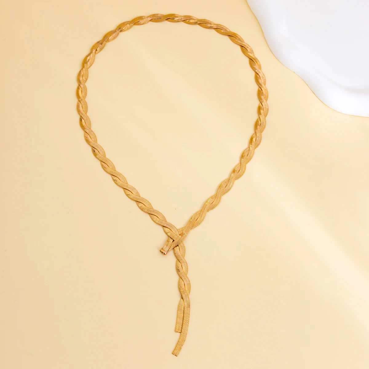 Sexy Cross Braided Long Tassel Snake Chain Necklaces for Women