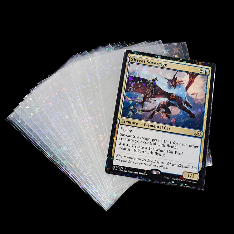 Holographic Defender Card Protection Sleeves, 64x89MM, OEM