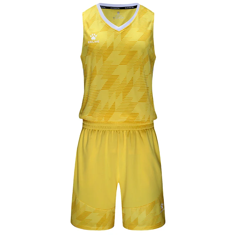 Индивидуальная мужская баскетбольная форма KELME для взрослых Клубные командные Джерси дышащие наборы тренировочные баскетбольные игр