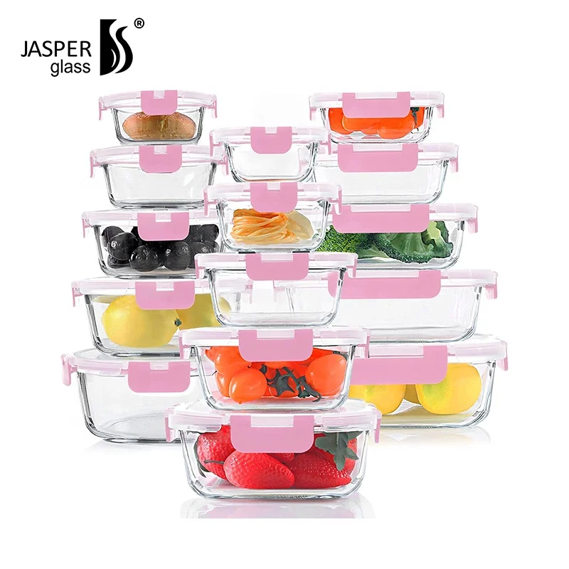 10 Pack Glass Food Storage Containers,Glass Meal Prep Containers With