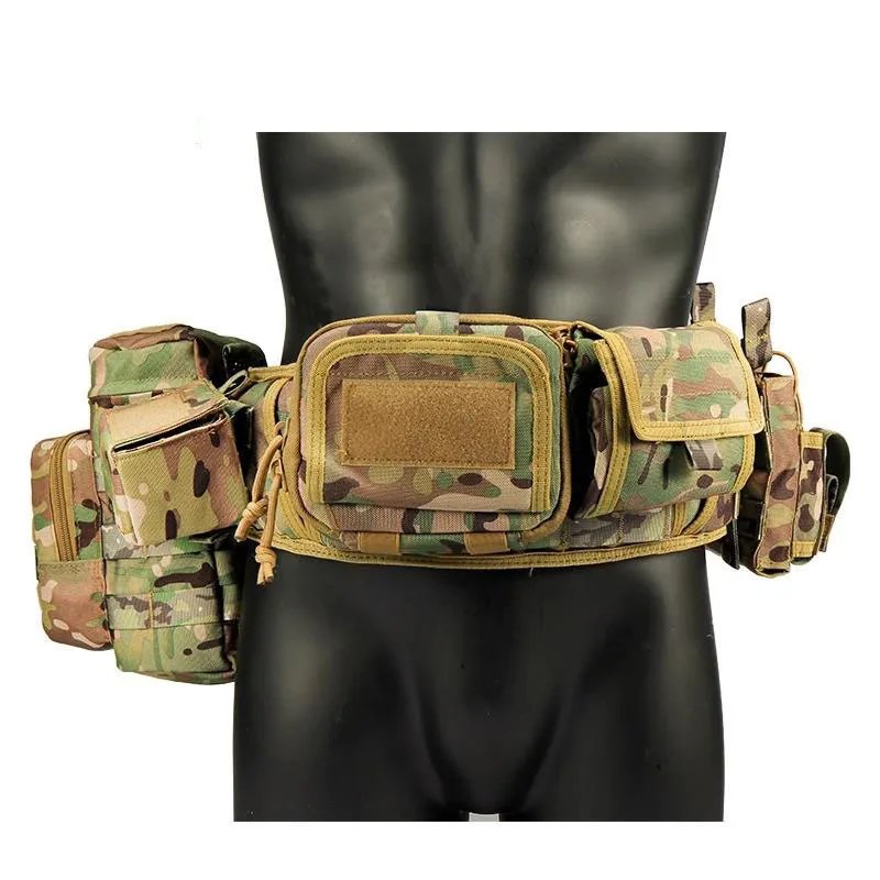Premium Multi-functional Sport Enthusiasts Hunting Gadget Pouch Waist Adjustable Padded Training Duty Belt Tactical Utility