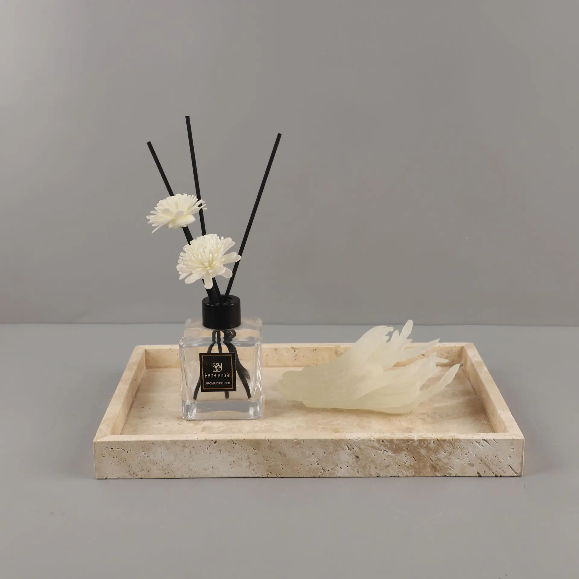 Modern Creative Marble Square Tray for Living Room Hotel & Jewelry Storage Decorative Trays