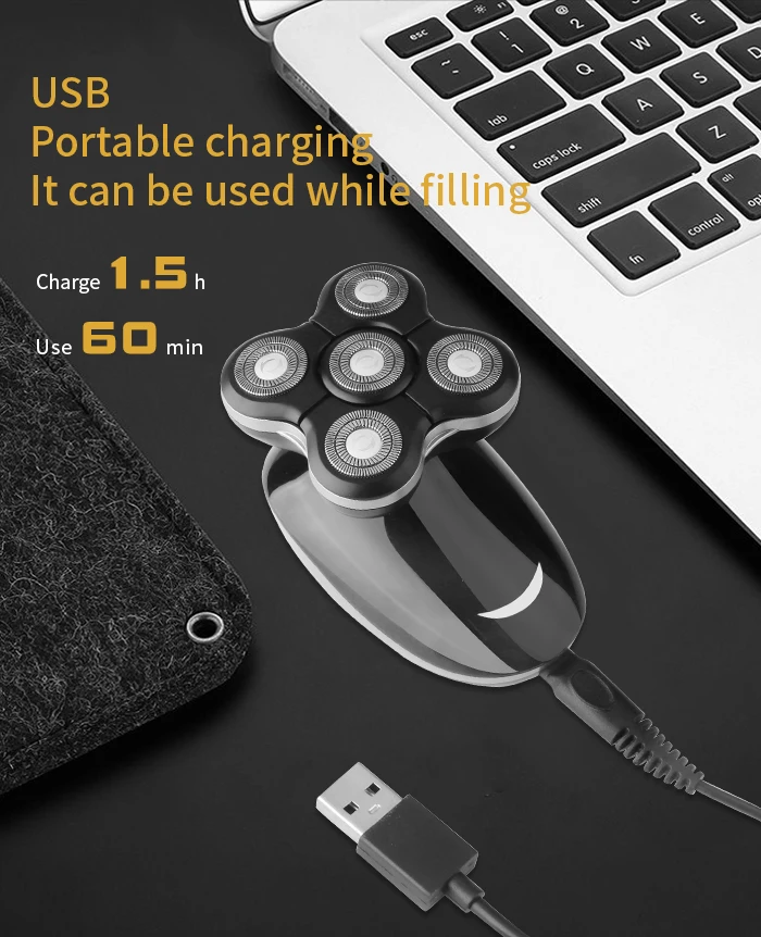 KM-1111 Factory price waterproof cordless painless multifunction hair shaver 5 in 1 men electric