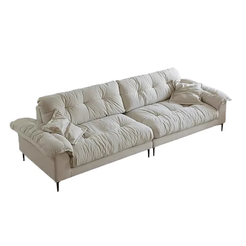Modern Italian HTL Tall Cloud Sofa with Extendable Feature Cat Scratch Resistant Cloth In-Line for Villa or Apartment