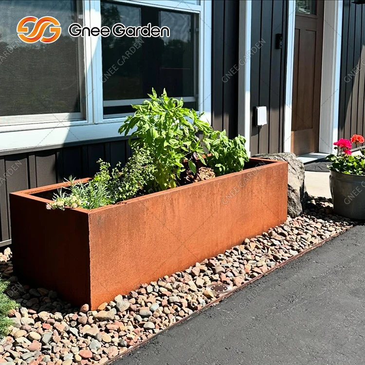 PlanterCraft Fioriera Cubo In Acciaio Corten 35,6 Cm - Moderna, Con Fori Di Drenaggio, Per Giardino E Terrazzo - Prodotto USA - 5