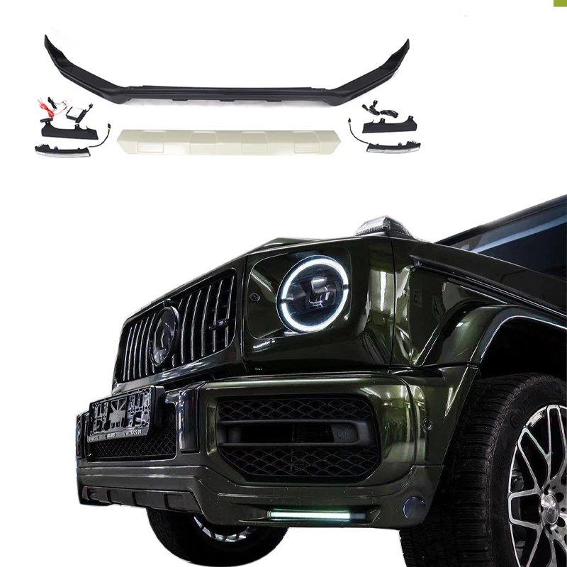 2019-2022 G63 Front Lip Upgrade To B Style Front Bumper Lips For G Class W463A G63 Splitters B700