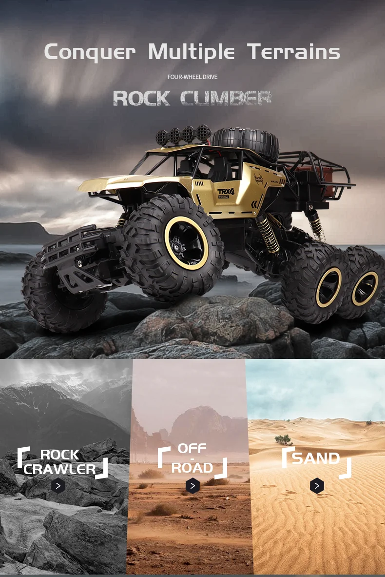 Compra online de Carro de escalada RC off-road extremo com tração nas  quatro rodas, 360 acrobacias, direção lateral e suspensão independente - o  melhor carro de brinquedo para quem busca aventura