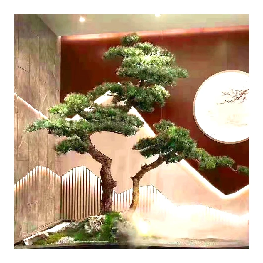 Custom Indoor Decorative Pine Trees Landscape Project Big Trunk Faux Willow Tree Fake Maple