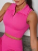 Vest+rose red