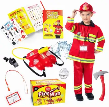 Kids Toys kids halloween cosplay costumes fireman costume washable fire coat cosplay clothes