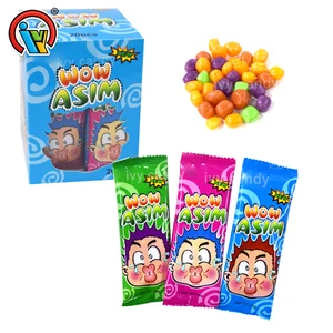 Halal Sour Sweet Fruit Flavor Chewy Gummy Candy Manufacturer