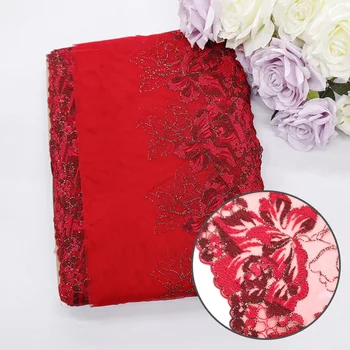 Bright and cheerful red gradient embroidery with 19cm lace Women's underwear and clothing decoration