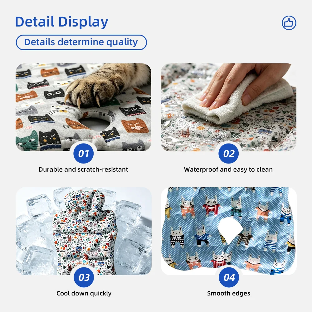 Recyclable Ice Self Cooling Cotton Pet Ice Mat Pet Cooling Mat - product detail 4