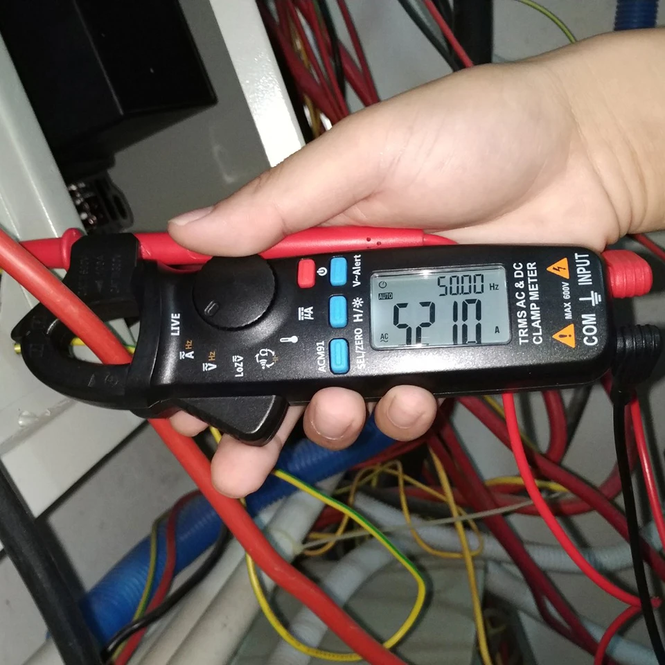 Bside ACM91 Auto Range AC DC uA Ohm Capacitance Temperature V-alert MEAS Digital Clamp Meter with True RMS FCC CE RoHS