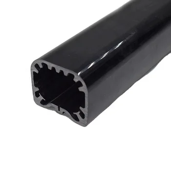 Hongda customizable black extruded plastic PVC profile ABS profile pipe for building