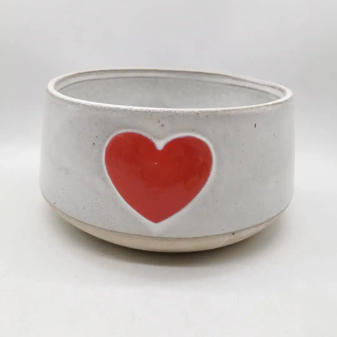 Stoneware Available For All Season Pink Sweet Heart Embossed Flower