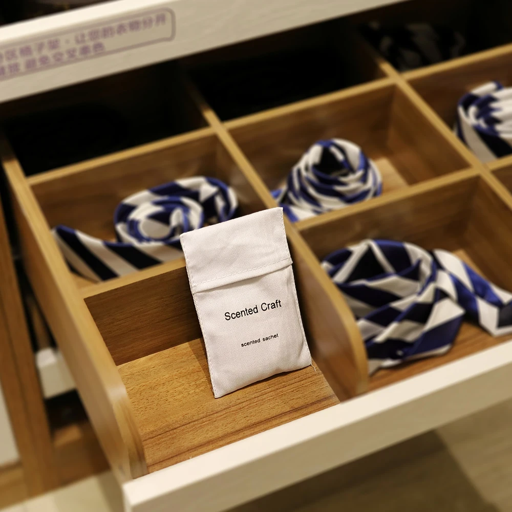 product simple design custom made brand unique linen fabric small bag scented sachet aroma diffuser sachets-8