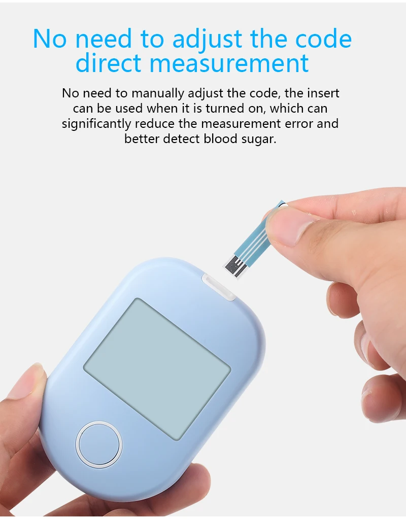 Portable Digital Glucometer Blood Smart Sugar Glucose Meter