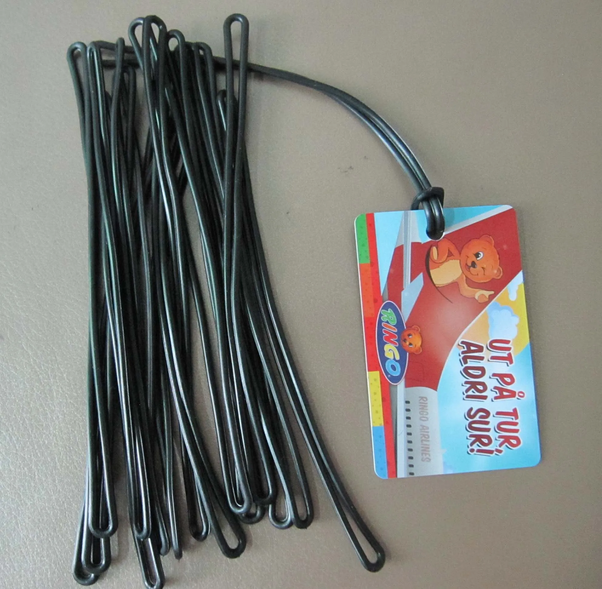 Clear or Colored Custom Size Elastic Ties Loop Cord for Tag