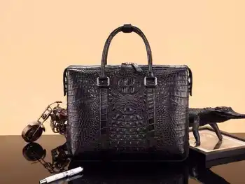 Alternative view of Men's Business Bag Waterproof Briefcase Custom Luxury Real Crocodile Leather Business Messenger Bag