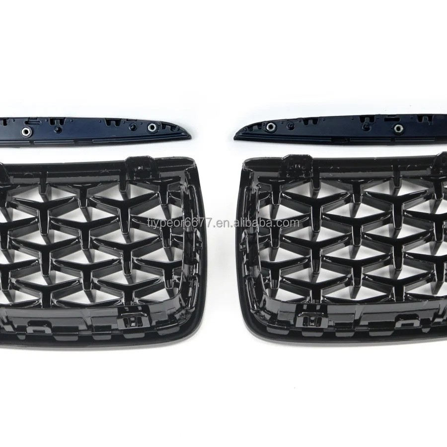 product tiypeor diamond style front hood kidney grill car grille for bmw e90 e91 3 series 2005 2006 2007 2008-7