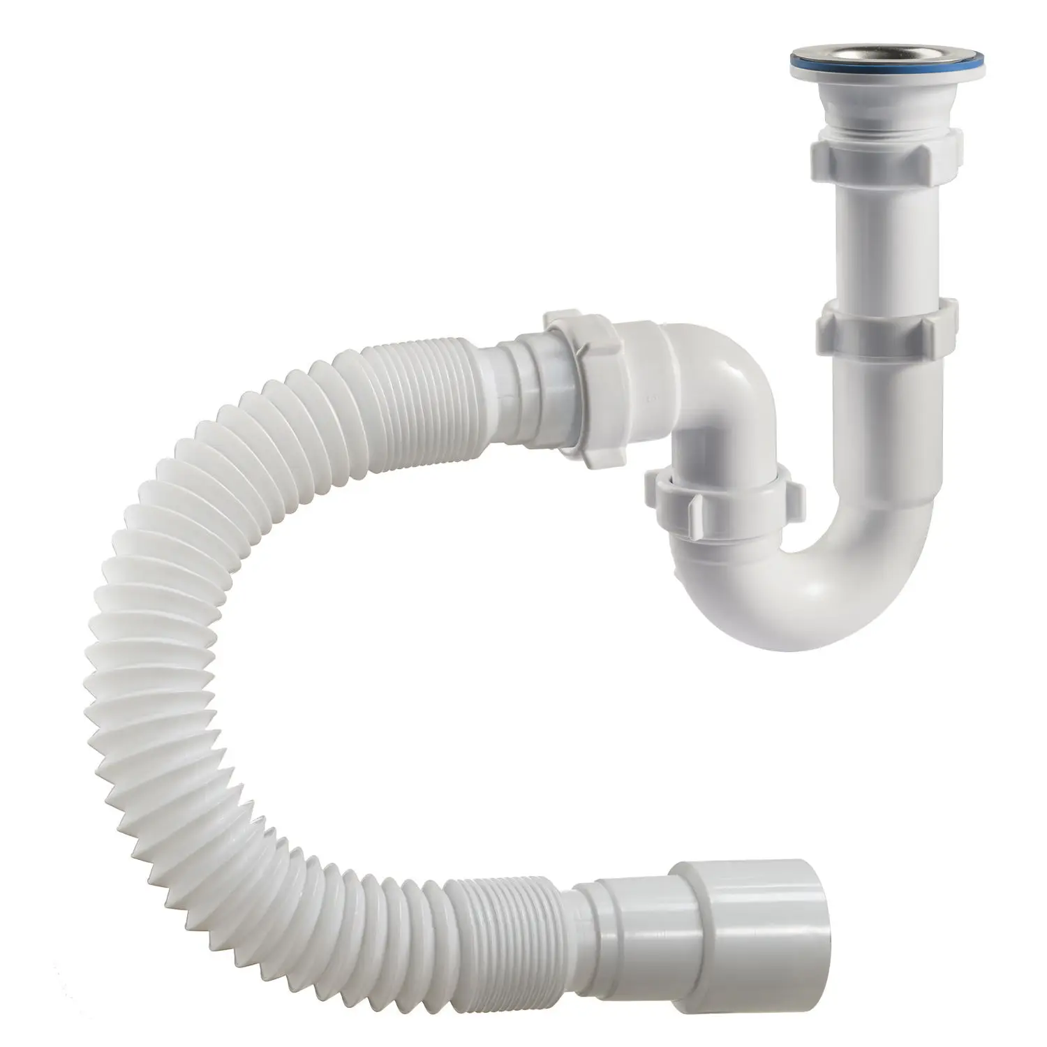 Siphon Sink Type 1 1/2" X 40 With Corrugated Hose 40/50 Siphon Kitchen Drain Waste