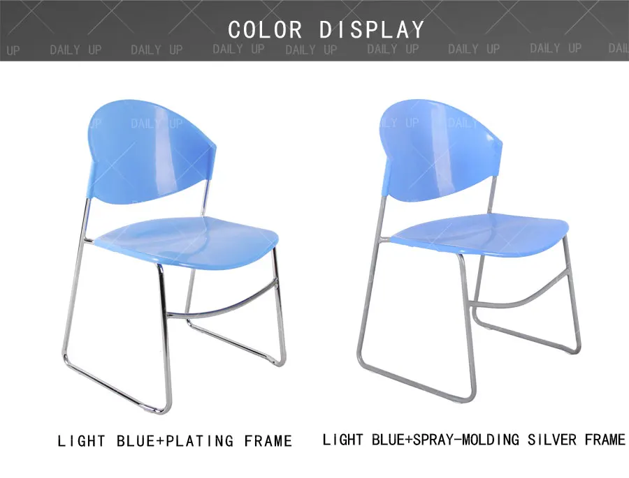 Stackable Leisure Chair metal sled frame Household Kitchen Dining Chair Ergonomic Office Chair For Meeting Conference