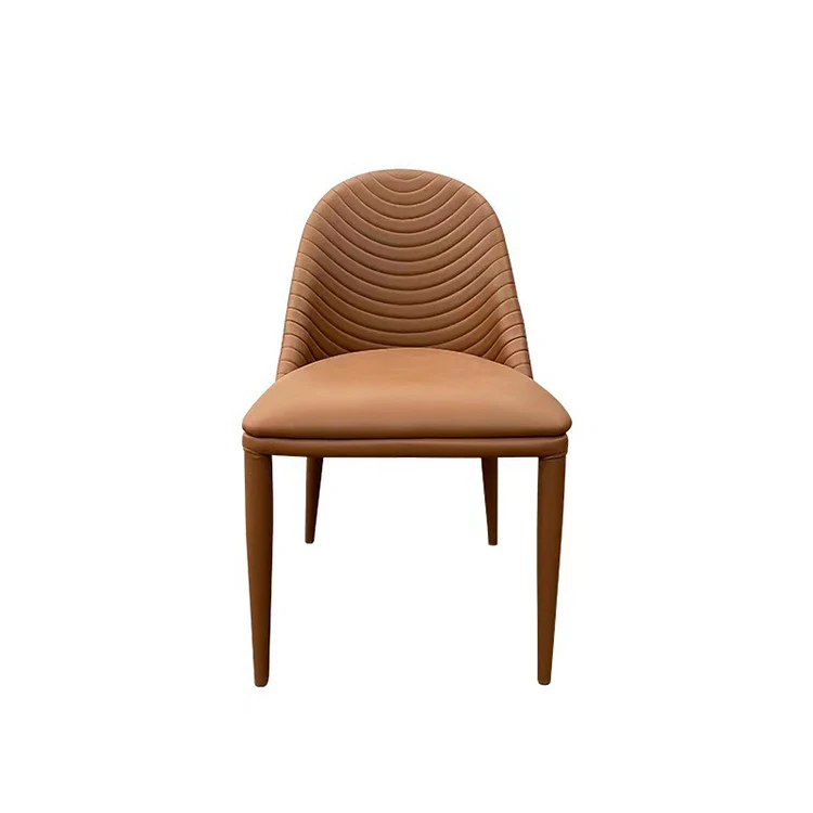 Italian Style Dining Chair Nordic Light Luxury Home Leather Art Restaurant Living Room Chair with Backrest