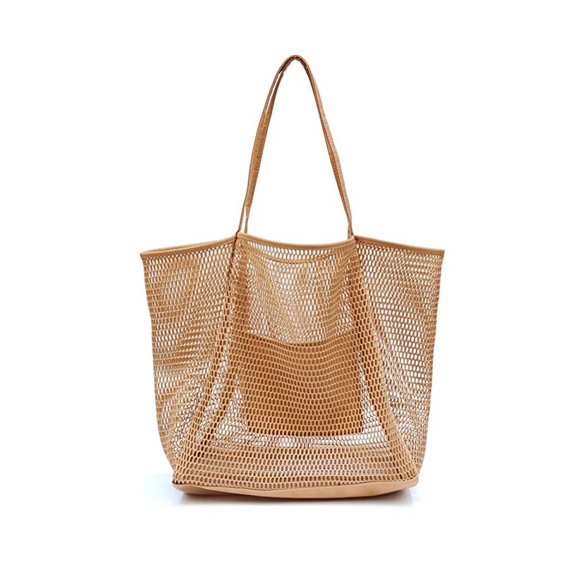 Eco Friendly Mesh Beach Tote Bag Womens Shoulder Handbag Buy Beach