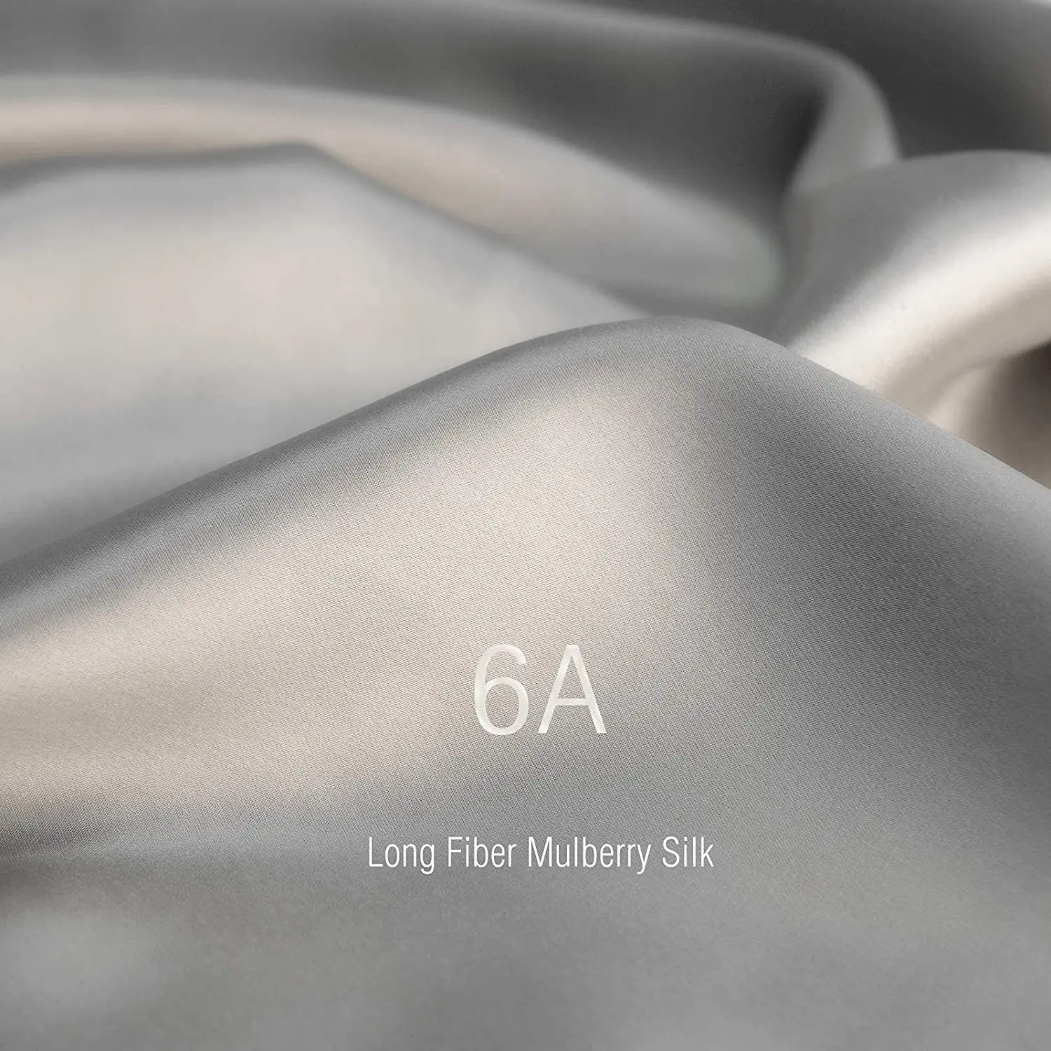 Лидер продаж на Amazon, лучшее качество, наволочка из 100% шелка тутового шелкопряда на 6A градусов, подарочный набор для волос и кожи со скрытой шелковой подушкой на молнии