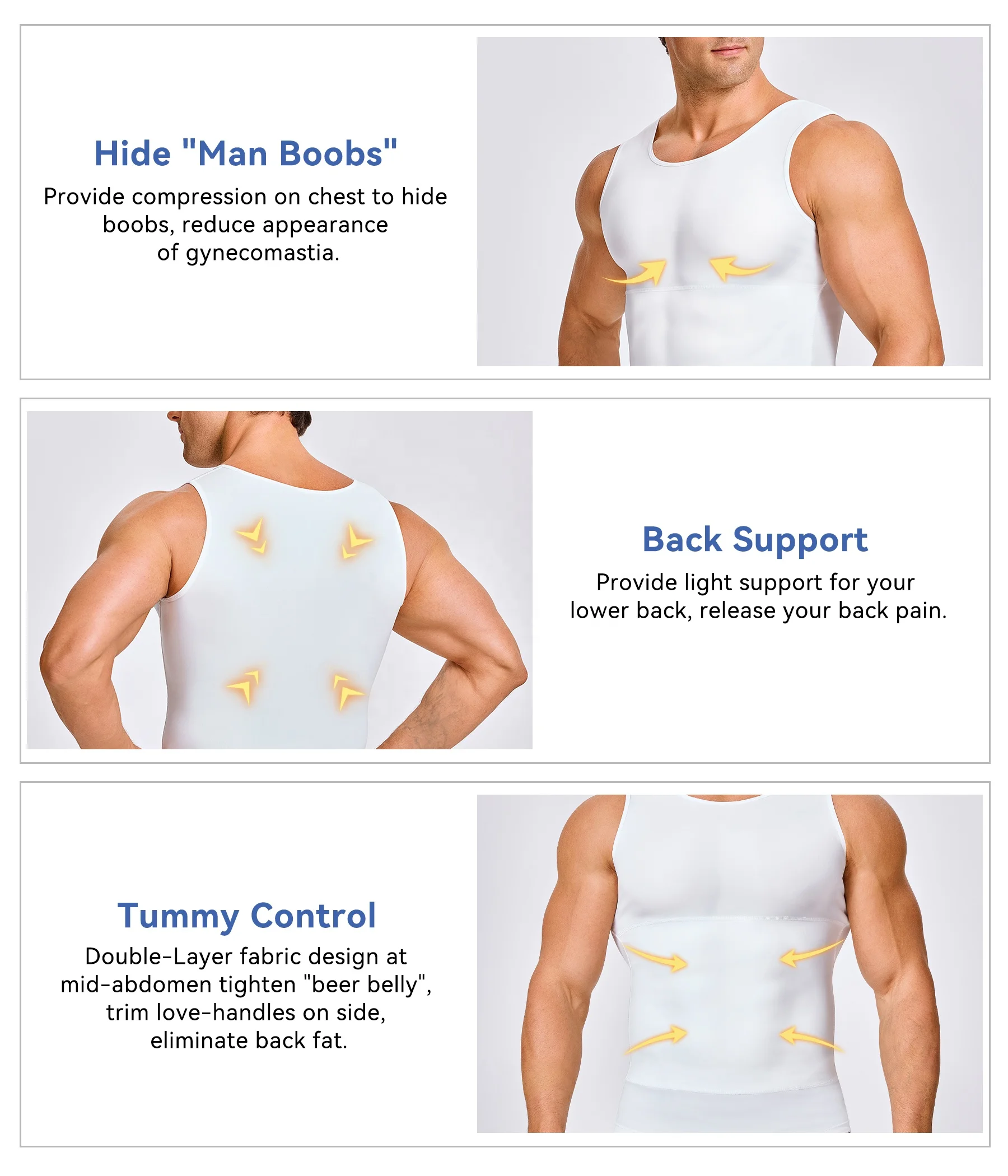 Gynecomastia Compression Shirt Men's Shapewear Vest