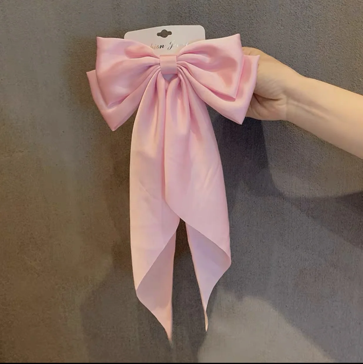 SILK BOW HAIR CLIP_MINT